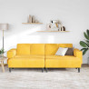 Sofa z poduszką Jasnożółty 250 x 188 x 76 cm Tkanina sztruksowa