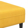 Sofa z poduszką Jasnożółty 250 x 188 x 76 cm Tkanina sztruksowa