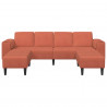 Sofa Czerwono-pomarańczowy 250 x 188 x 76 cm Tkanina sztruksowa