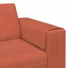 Sofa Czerwono-pomarańczowy 250 x 188 x 76 cm Tkanina sztruksowa