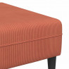 Sofa Czerwono-pomarańczowy 250 x 188 x 76 cm Tkanina sztruksowa