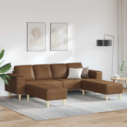 Sofa do salonu 3 pcs Brązowy