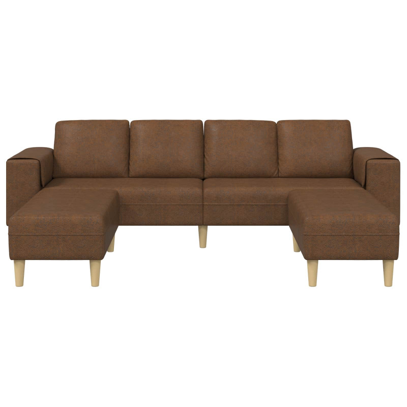 Sofa do salonu 3 pcs Brązowy