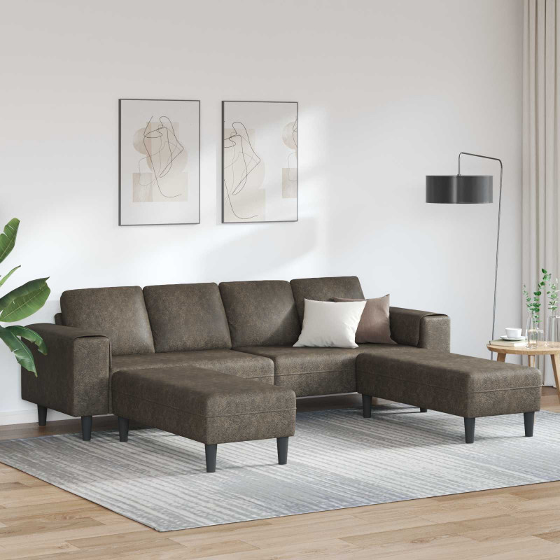 Sofa do salonu 3 pcs Ciemnoszary