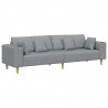 Sofa z poduszką Jasnoszary 250 x 77 x 76 cm tkanina