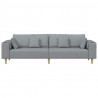 Sofa z poduszką Jasnoszary 250 x 77 x 76 cm tkanina