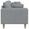 Sofa z poduszką Jasnoszary 250 x 77 x 76 cm tkanina