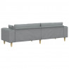 Sofa z poduszką Jasnoszary 250 x 77 x 76 cm tkanina