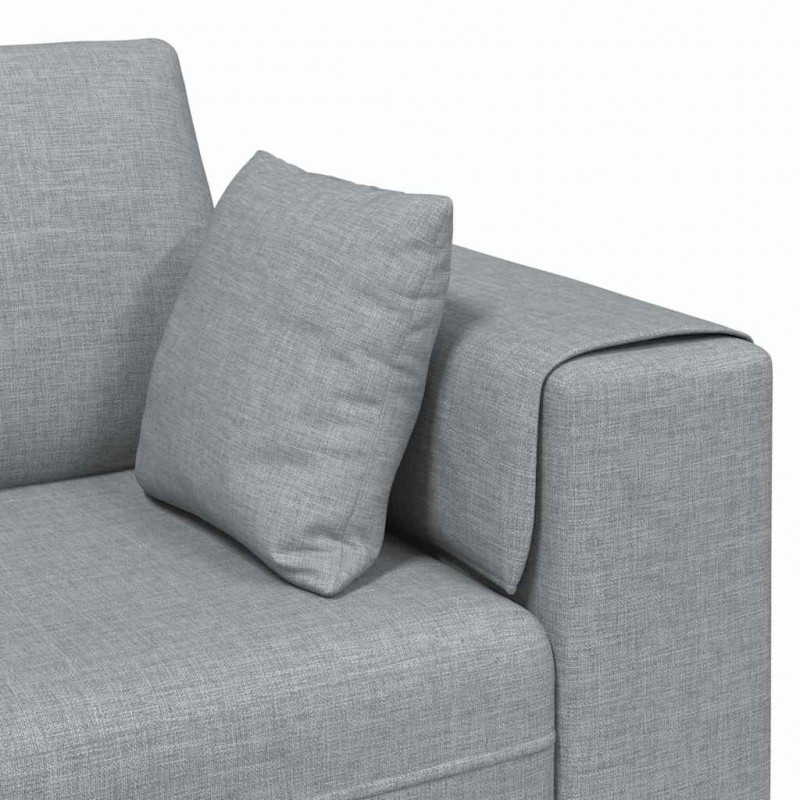 Sofa z poduszką Jasnoszary 250 x 77 x 76 cm tkanina