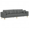 Sofa z poduszką Ciemnoszary 250 x 77 x 76 cm tkanina