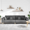 Sofa z poduszką Ciemnoszary 250 x 77 x 76 cm tkanina