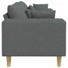 Sofa z poduszką Ciemnoszary 250 x 77 x 76 cm tkanina