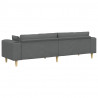 Sofa z poduszką Ciemnoszary 250 x 77 x 76 cm tkanina