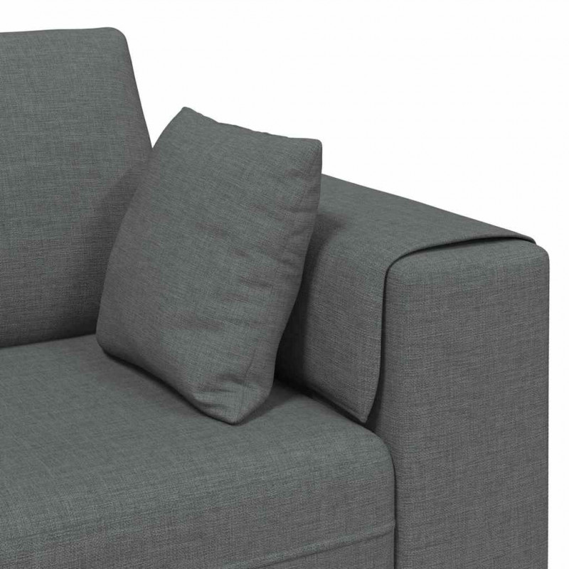 Sofa z poduszką Ciemnoszary 250 x 77 x 76 cm tkanina