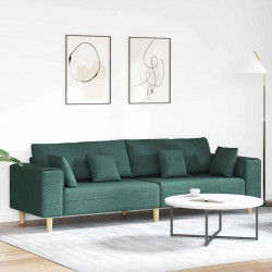 Sofa z poduszką Ciemna zieleń 250 x 77 x 76 cm tkanina