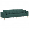 Sofa z poduszką Ciemna zieleń 250 x 77 x 76 cm tkanina