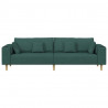 Sofa z poduszką Ciemna zieleń 250 x 77 x 76 cm tkanina