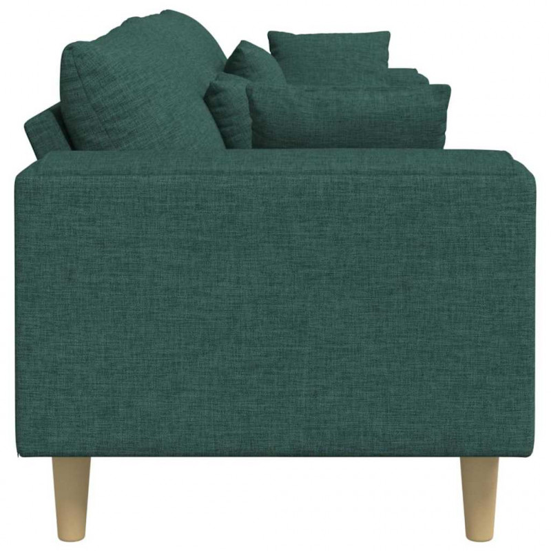 Sofa z poduszką Ciemna zieleń 250 x 77 x 76 cm tkanina