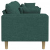 Sofa z poduszką Ciemna zieleń 250 x 77 x 76 cm tkanina