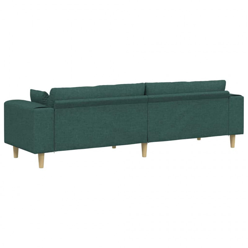 Sofa z poduszką Ciemna zieleń 250 x 77 x 76 cm tkanina