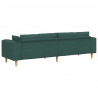 Sofa z poduszką Ciemna zieleń 250 x 77 x 76 cm tkanina