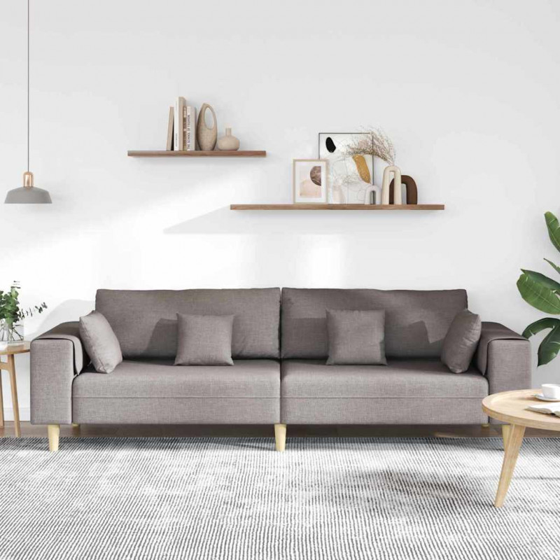 Sofa z poduszką Ciemnoszary 250 x 77 x 76 cm tkanina