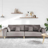 Sofa z poduszką Ciemnoszary 250 x 77 x 76 cm tkanina