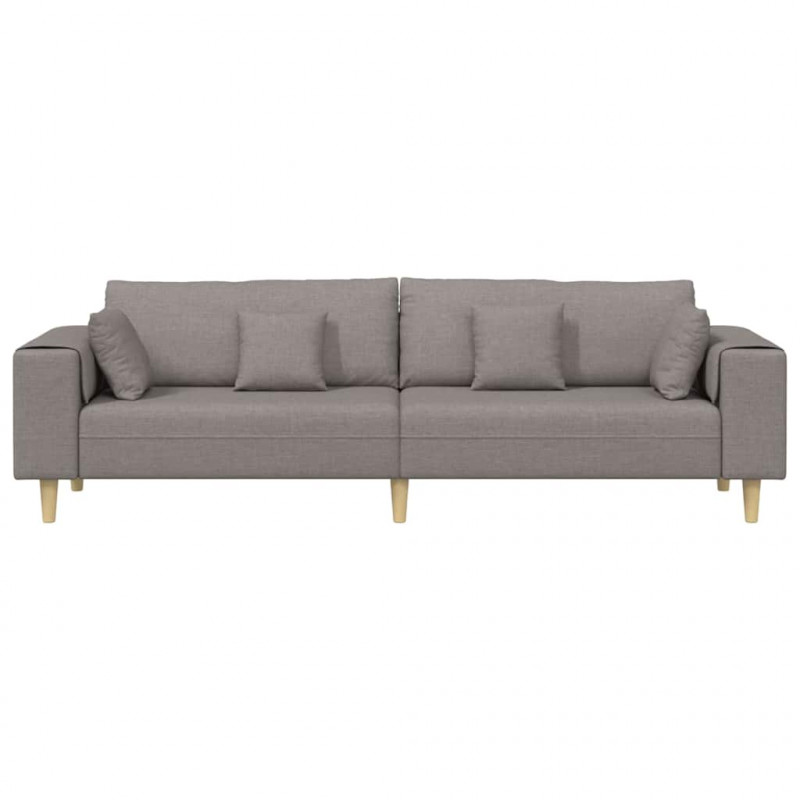 Sofa z poduszką Ciemnoszary 250 x 77 x 76 cm tkanina