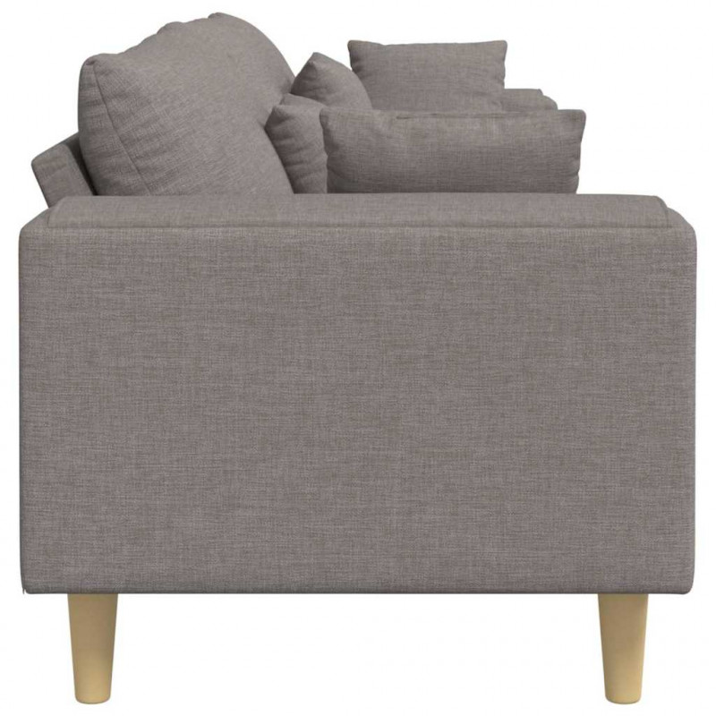 Sofa z poduszką Ciemnoszary 250 x 77 x 76 cm tkanina