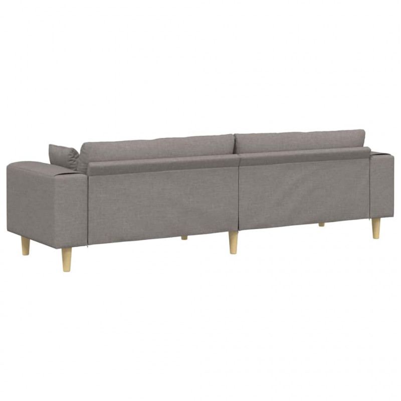 Sofa z poduszką Ciemnoszary 250 x 77 x 76 cm tkanina