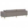 Sofa z poduszką Ciemnoszary 250 x 77 x 76 cm tkanina