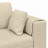 Sofa z poduszką Kremowy 250 x 77 x 76 cm tkanina