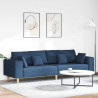 Sofa z poduszką Niebieski 250 x 77 x 76 cm tkanina