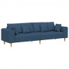 Sofa z poduszką Niebieski 250 x 77 x 76 cm tkanina