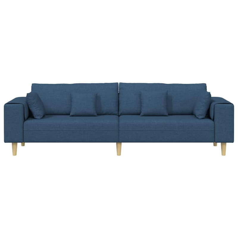 Sofa z poduszką Niebieski 250 x 77 x 76 cm tkanina