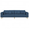 Sofa z poduszką Niebieski 250 x 77 x 76 cm tkanina