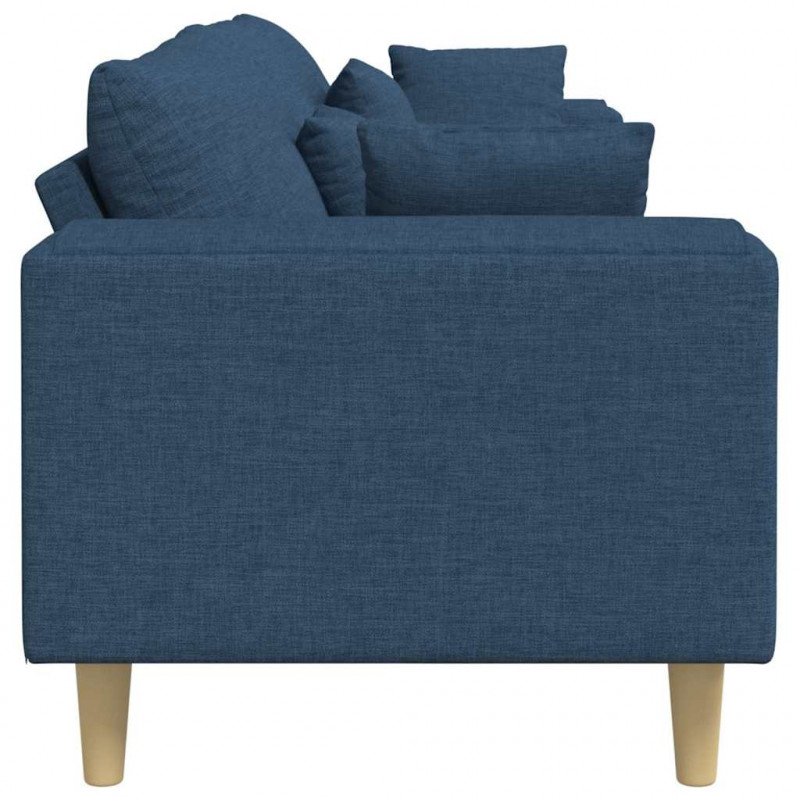 Sofa z poduszką Niebieski 250 x 77 x 76 cm tkanina