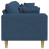 Sofa z poduszką Niebieski 250 x 77 x 76 cm tkanina