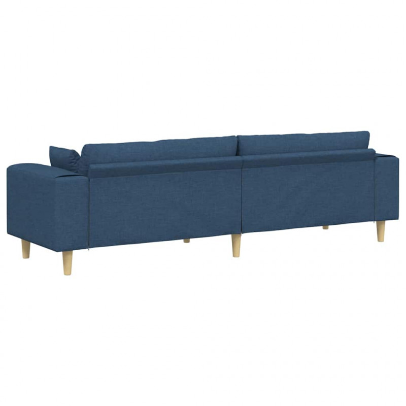 Sofa z poduszką Niebieski 250 x 77 x 76 cm tkanina