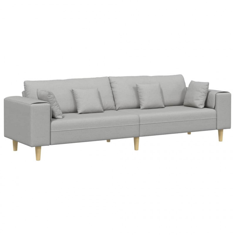 Sofa z poduszką Szary chmur 250 x 77 x 76 cm tkanina