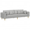 Sofa z poduszką Szary chmur 250 x 77 x 76 cm tkanina
