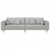 Sofa z poduszką Szary chmur 250 x 77 x 76 cm tkanina