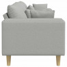 Sofa z poduszką Szary chmur 250 x 77 x 76 cm tkanina