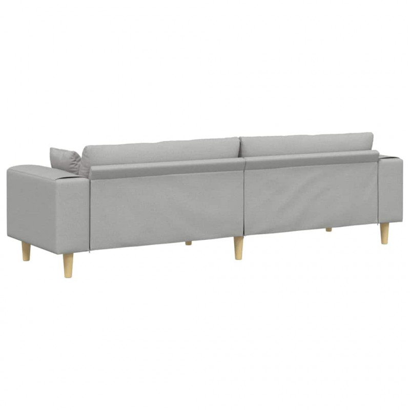 Sofa z poduszką Szary chmur 250 x 77 x 76 cm tkanina