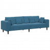 Sofa z poduszką Niebieski 250 x 77 x 76 cm Aksamit