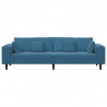 Sofa z poduszką Niebieski 250 x 77 x 76 cm Aksamit