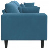 Sofa z poduszką Niebieski 250 x 77 x 76 cm Aksamit