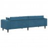 Sofa z poduszką Niebieski 250 x 77 x 76 cm Aksamit