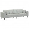 Sofa z poduszką Jasnoszary 250 x 77 x 76 cm Aksamit