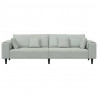 Sofa z poduszką Jasnoszary 250 x 77 x 76 cm Aksamit